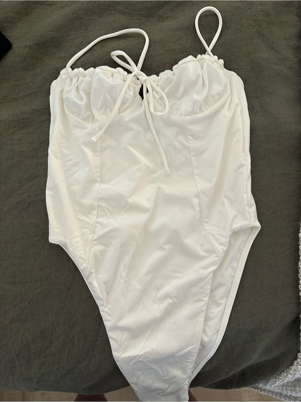 437 The Belle One-Piece White Swimsuit